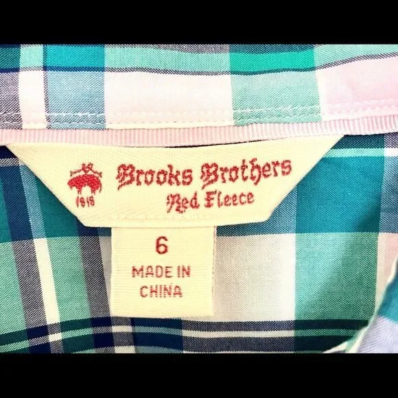 Copy - Brooks Brother’s Check Button Down Shirt - Picture 4 of 4